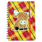 A5 Spiral Notebook – Highland Coo or Nessie Tartan Design - Heritage Of Scotland - Highland Coo