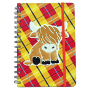 A5 Spiral Notebook – Highland Coo or Nessie Tartan Design - Heritage Of Scotland - Highland Coo
