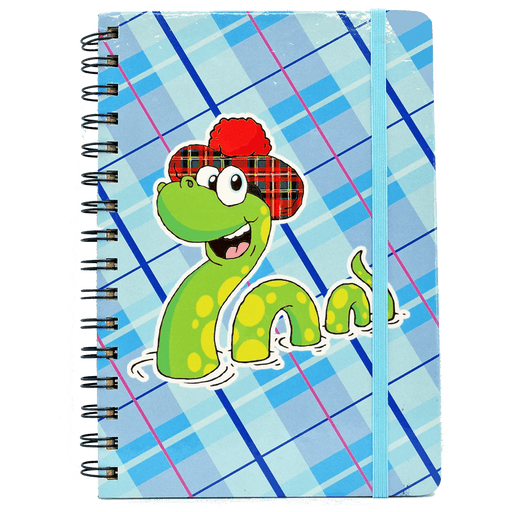 A5 Spiral Notebook – Highland Coo or Nessie Tartan Design - Heritage Of Scotland - Nessie