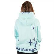 Adults Edinburgh 3D Puff Print Hoodie Aqua – Hooded Sweatshirt - Heritage Of Scotland - XS