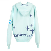 Adults Edinburgh 3D Puff Print Hoodie Aqua – Hooded Sweatshirt - Heritage Of Scotland - XS