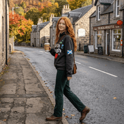 Adults Edinburgh 3D Puff Printed Hooded Top Charcoal - Heritage Of Scotland - CHARCOAL