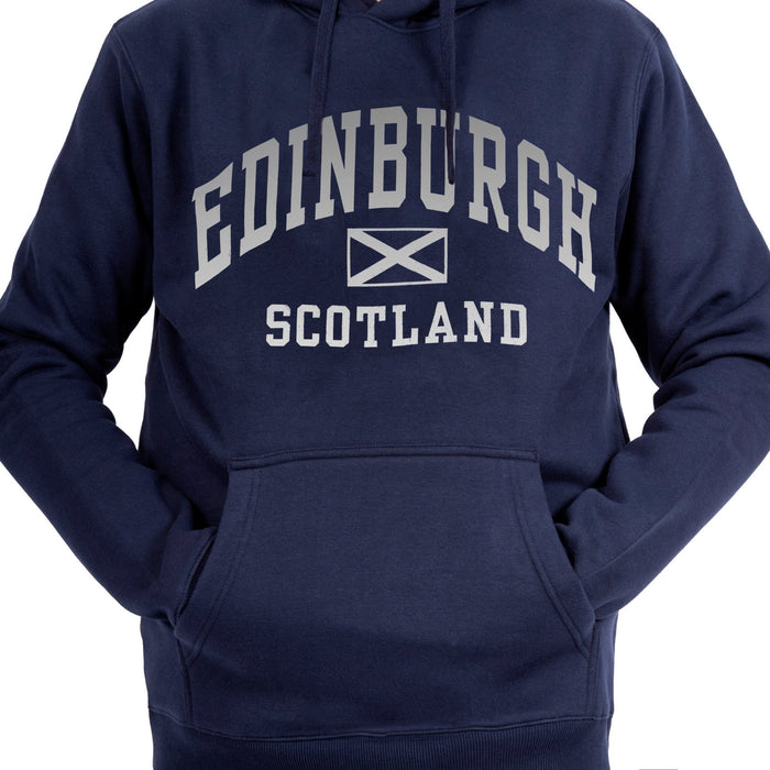 Adults Edinburgh Reflective Hooded Top Navy - Heritage Of Scotland - NAVY