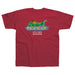 Adults Loch Ness Castle T - Shirt - Heritage Of Scotland - RED