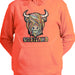 Adults Pastel Highland Cow Hooded Top Coral - Heritage Of Scotland - CORAL