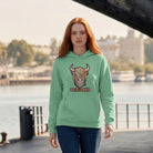 Adults Pastel Highland Cow Hooded Top Green - Heritage Of Scotland - GREEN
