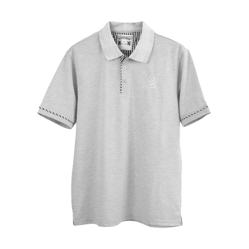 Adults Rampant Lion Scotland Polo Shirt Grey Marl - Heritage Of Scotland - GREY MARL