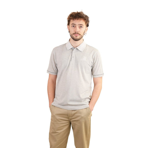 Adults Rampant Lion Scotland Polo Shirt Grey Marl - Heritage Of Scotland - GREY MARL