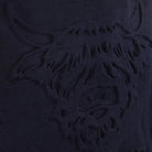 Adults Scotland Highland Cow Embossed Hoodie - Heritage Of Scotland - NAVY / S