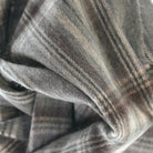 Alex Begg 100% Cashmere Woven Scarf Tartan and Checks - Made in Scotland - GREY LILAC - Heritage Of Scotland -