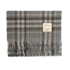 Alex Begg 100% Cashmere Woven Scarf Tartan and Checks - Made in Scotland - GREY LILAC - Heritage Of Scotland -