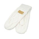 Aran Ladies Knitted 2 - Finger Mittens - Heritage Of Scotland - Cream