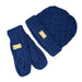 Aran Ladies Knitted 2 - Finger Mittens - Heritage Of Scotland - Navy