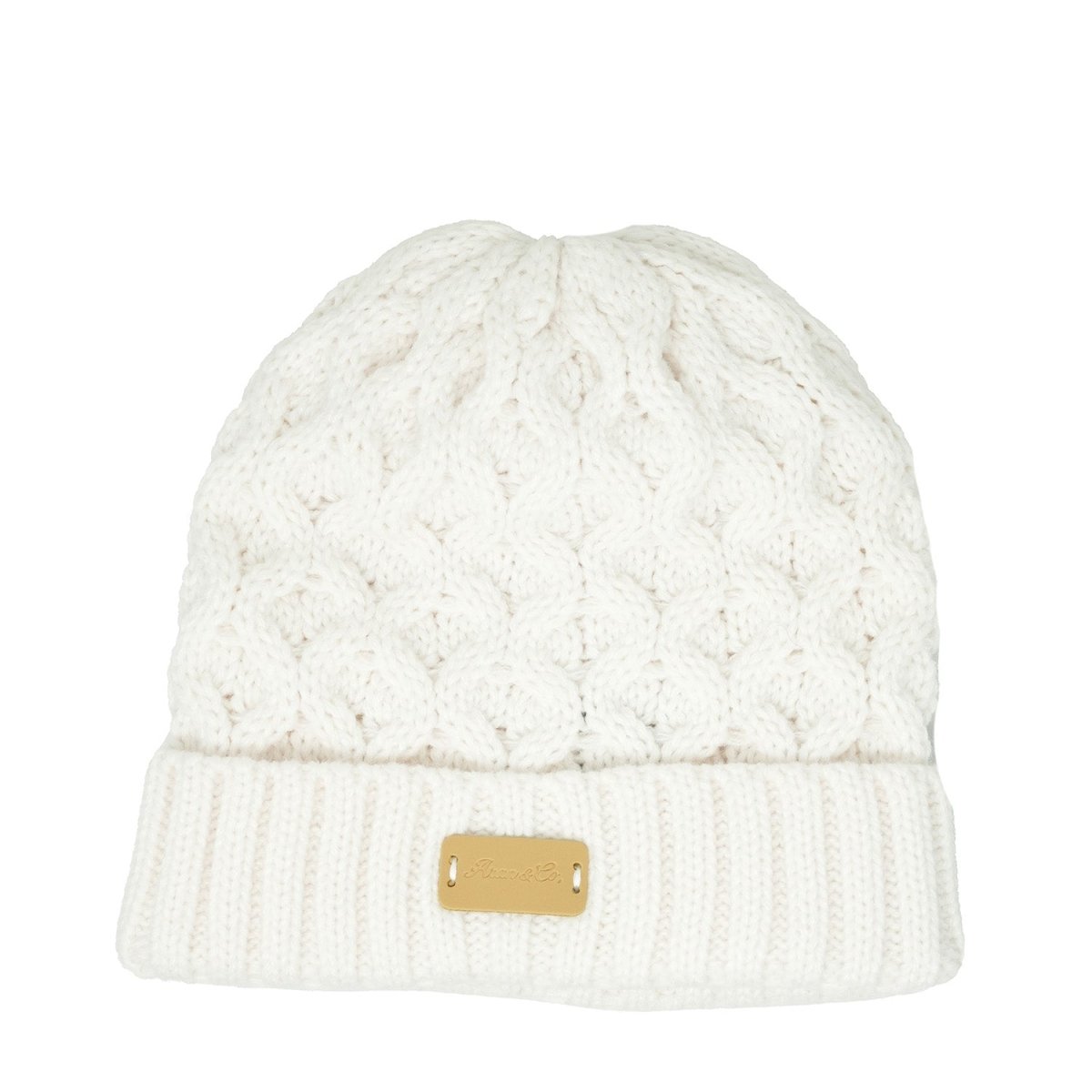 Aran Ladies Knitted Hat - Cream - Heritage Of Scotland - 