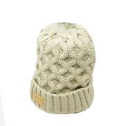 Aran Ladies Knitted Hat - Khaki - Heritage Of Scotland - 