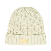 Aran Ladies Knitted Hat - Khaki - Heritage Of Scotland - 