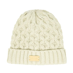 Aran Ladies Knitted Hat - Khaki - Heritage Of Scotland - 