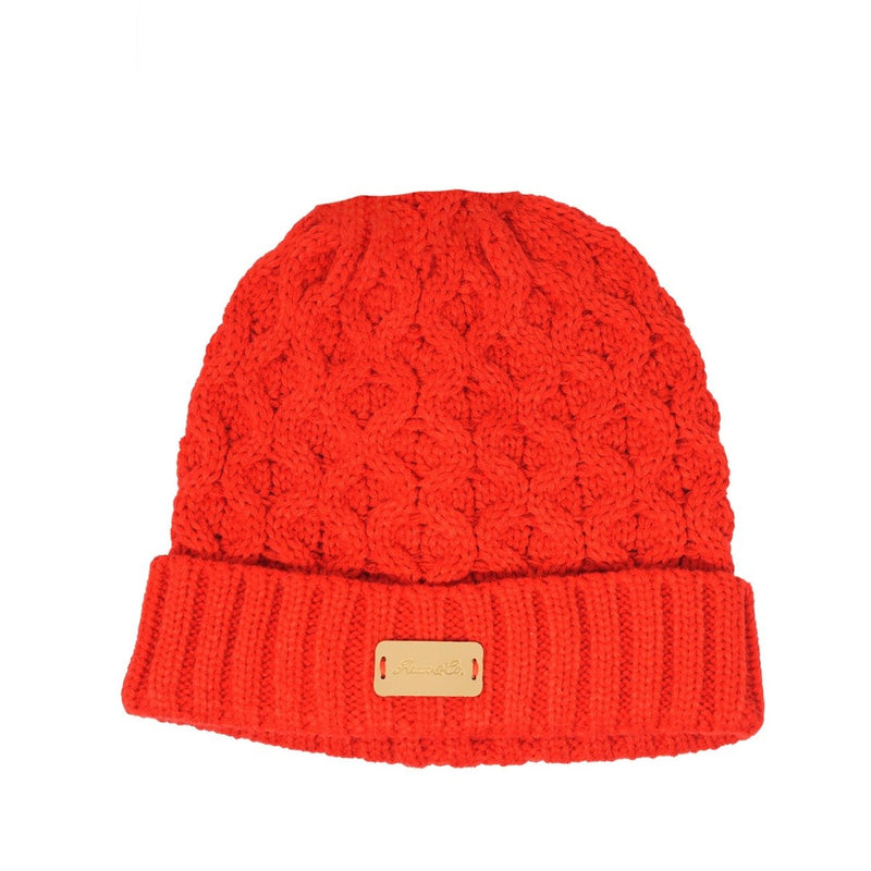 Aran Ladies Knitted Hat - Heritage Of Scotland - Red