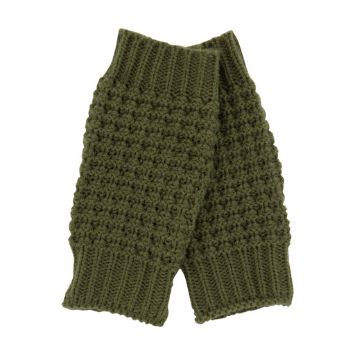 Aran Popcorn Handwarmers - Heritage Of Scotland - KHAKI