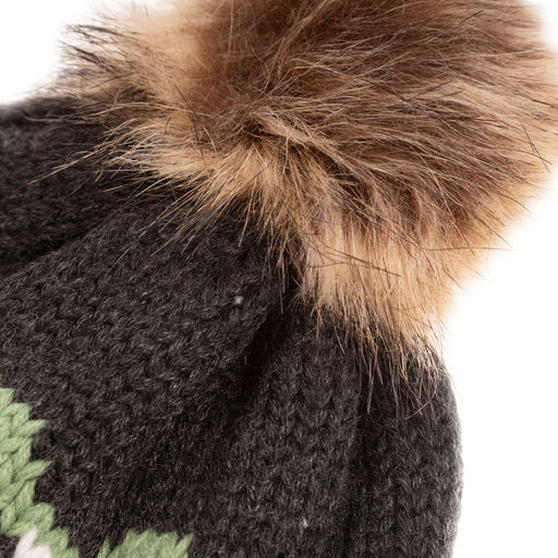 Aran Sheep Pom Pom Hat - Heritage Of Scotland - MUSHROOM