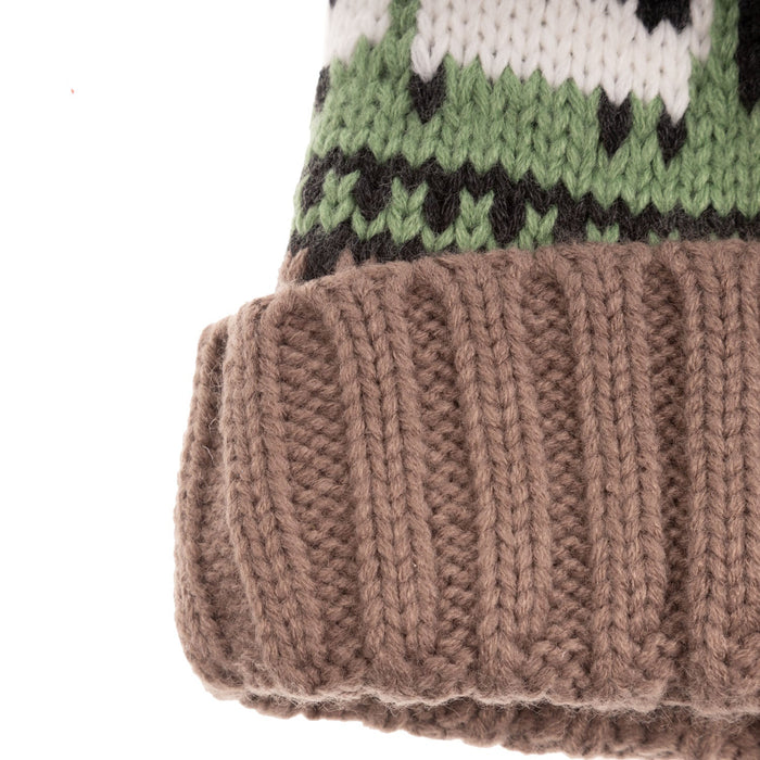 Aran Sheep Pom Pom Hat - Heritage Of Scotland - MUSHROOM