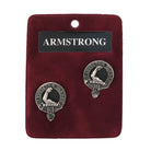 Armstrong Clan Badge, Kilt Pin, Lapel Pin, Cufflinks, Keyring/Key Fob & Gift Set — Fine Pewter by Art Pewter — Made in Scotland (Shiny Finish) - Heritage Of Scotland - Cufflinks