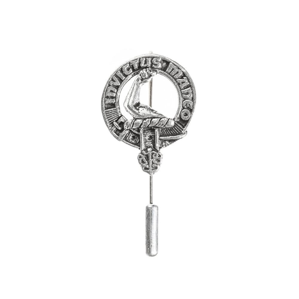 Armstrong Clan Badge, Kilt Pin, Lapel Pin, Cufflinks, Keyring/Key Fob & Gift Set — Fine Pewter by Art Pewter — Made in Scotland (Shiny Finish) - Heritage Of Scotland - Lapel Pin