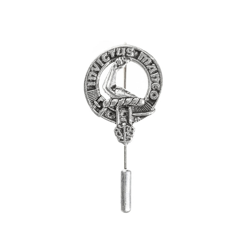 Armstrong Clan Badge, Kilt Pin, Lapel Pin, Cufflinks, Keyring/Key Fob & Gift Set — Fine Pewter by Art Pewter — Made in Scotland (Shiny Finish) - Heritage Of Scotland - Lapel Pin