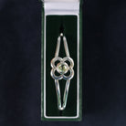 Art Pewter Birthstone Bangle - Silver Plated Pewter - Made in Scotland - August (Peridot) - Heritage Of Scotland -