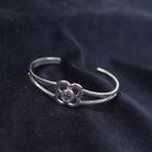 Art Pewter Birthstone Bangle - Silver Plated Pewter - Made in Scotland - December (Turquoise) - Heritage Of Scotland -