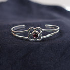 Art Pewter Birthstone Bangle - Silver Plated Pewter - Made in Scotland - February (Amethyst) - Heritage Of Scotland -