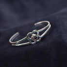 Art Pewter Birthstone Bangle - Silver Plated Pewter - Made in Scotland - June (Light Amethyst) - Heritage Of Scotland -