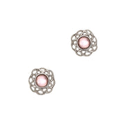 Art Pewter Celtic Birthstone Earrings - Silver Plated Pewter - Made in Scotland - Heritage Of Scotland - June (Light Amethyst)