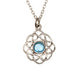 Art Pewter Celtic Birthstone Pendant – Silver - Plated Pewter, Made in Scotland - Heritage Of Scotland - March (Aquamarine)