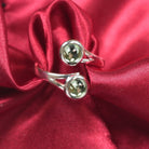 Art Pewter Celtic Birthstone Ring - Silver Plated Pewter - Made in Scotland - August (Peridot) - Heritage Of Scotland -