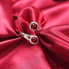 Art Pewter Celtic Birthstone Ring - Silver Plated Pewter - Made in Scotland - July (Ruby) - Heritage Of Scotland -