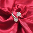 Art Pewter Celtic Birthstone Ring - Silver Plated Pewter - Made in Scotland - October (Opal) - Heritage Of Scotland -