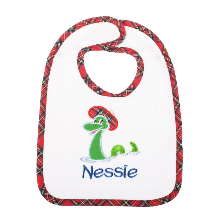 Babies Bib - Tartan Happy Nessie - Heritage Of Scotland - NESSIE