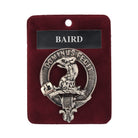 Baird Clan Badge, Kilt Pin, Lapel Pin, Cufflinks, Keyring/Key Fob & Gift Set — Fine Pewter by Art Pewter — Made in Scotland (Shiny Finish) - Heritage Of Scotland - Badge