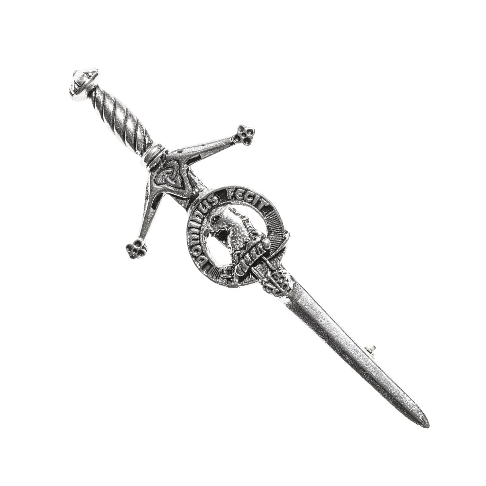Baird Clan Badge, Kilt Pin, Lapel Pin, Cufflinks, Keyring/Key Fob & Gift Set — Fine Pewter by Art Pewter — Made in Scotland (Shiny Finish) - Heritage Of Scotland - Kilt Pin