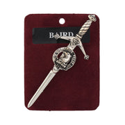 Baird Clan Badge, Kilt Pin, Lapel Pin, Cufflinks, Keyring/Key Fob & Gift Set — Fine Pewter by Art Pewter — Made in Scotland (Shiny Finish) - Heritage Of Scotland - Kilt Pin