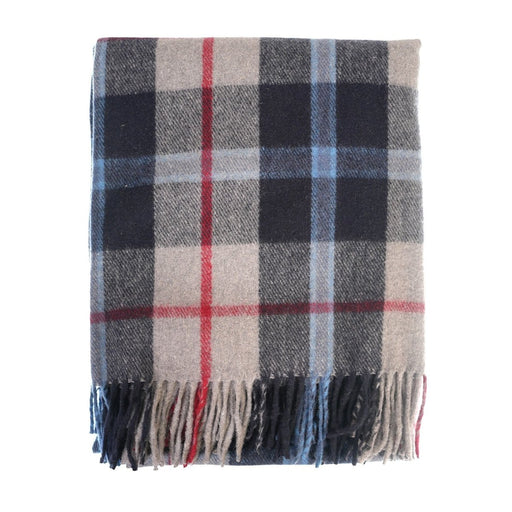 Ballantrae Highland Wool Blend Scottish Tartan Blanket Throw - Recycled Wool - 155 x 190 cm - DOUGLAS NAVY - Heritage Of Scotland - 