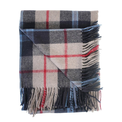 Ballantrae Highland Wool Blend Scottish Tartan Blanket Throw - Recycled Wool - 155 x 190 cm - DOUGLAS NAVY - Heritage Of Scotland - 