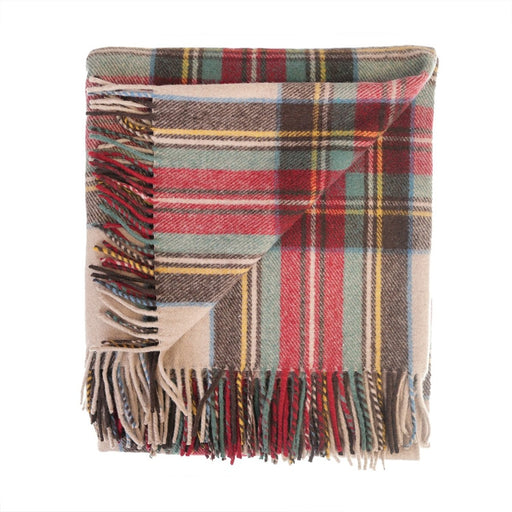 Ballantrae Highland Wool Blend Scottish Tartan Blanket Throw - Recycled Wool - 155 x 190 cm - STEWART DRESS ANTIQUE - Heritage Of Scotland - 