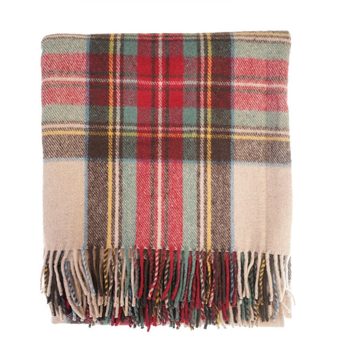Ballantrae Highland Wool Blend Scottish Tartan Blanket Throw - Recycled Wool - 155 x 190 cm - STEWART DRESS ANTIQUE - Heritage Of Scotland - 