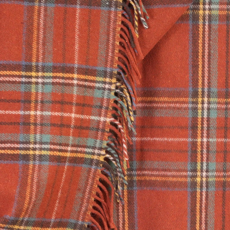 Ballantrae Highland Wool Blend Scottish Tartan Blanket Throw - Recycled Wool - 155 x 190 cm - STEWART ROYAL ANTIQUE - Heritage Of Scotland - 
