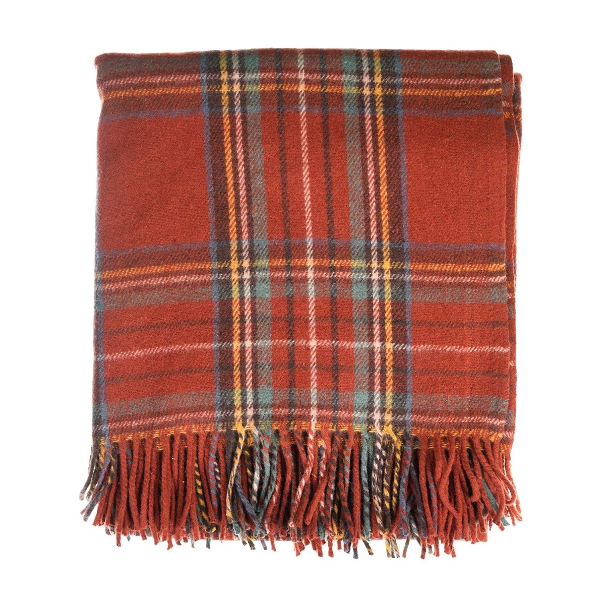 Ballantrae Highland Wool Blend Scottish Tartan Blanket Throw - Recycled Wool - 155 x 190 cm - STEWART ROYAL ANTIQUE - Heritage Of Scotland - 