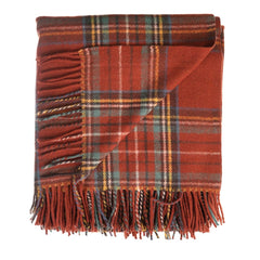 Ballantrae Highland Wool Blend Scottish Tartan Blanket Throw - Recycled Wool - 155 x 190 cm - STEWART ROYAL ANTIQUE - Heritage Of Scotland - 