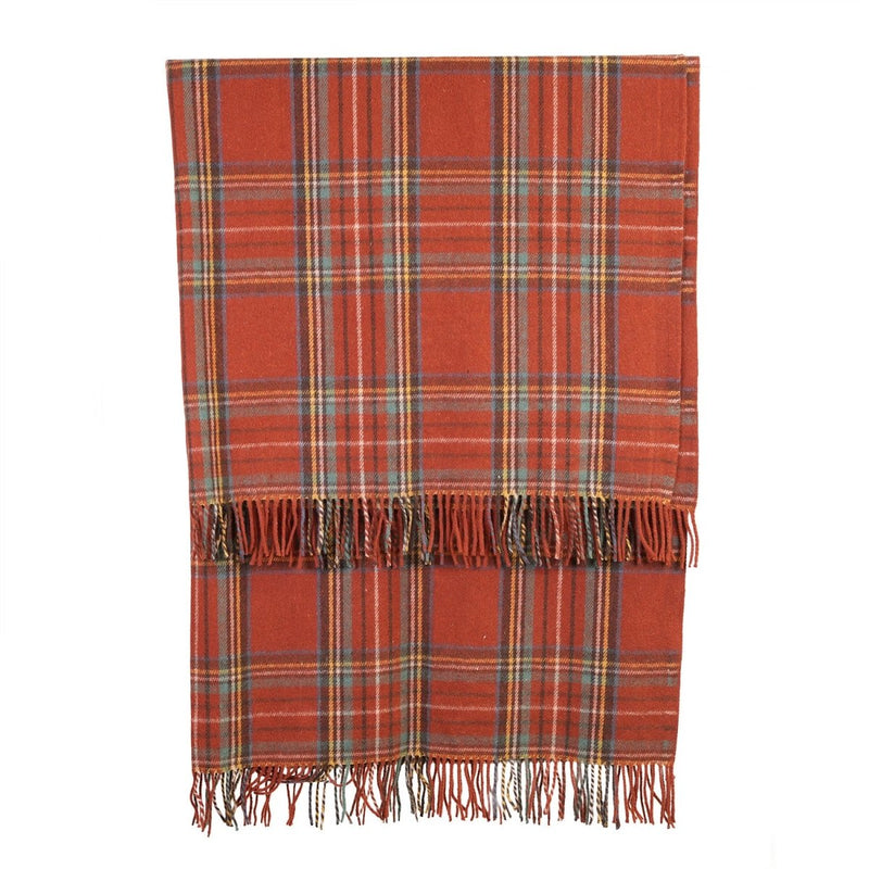Ballantrae Highland Wool Blend Scottish Tartan Blanket Throw - Recycled Wool - 155 x 190 cm - STEWART ROYAL ANTIQUE - Heritage Of Scotland - 
