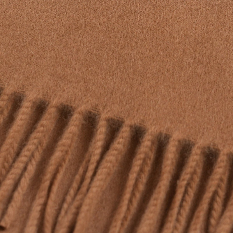Balmoral 100% Cashmere Woven Scarf - PLAIN CAMEL - Heritage Of Scotland -